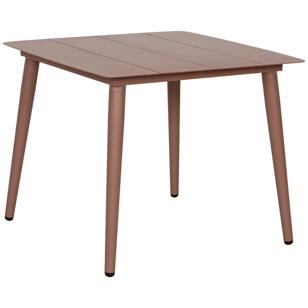 Wonderlust Deco - Mesa de aluminio marrón  90x90x75h cm Marrón 90x90x75h cm