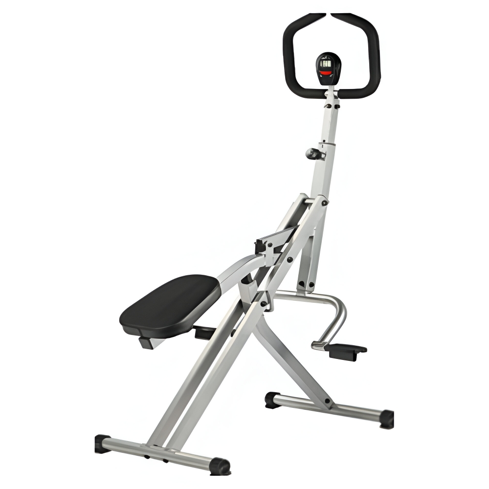 Máquina de abdominales Plegado compacto Mobiclinic® Fitness Vitalfit Estiramiento y entrenamiento Multifunción Pantalla LCD Carga 100KG Gym en casa Manillar ajustable Base antideslizante