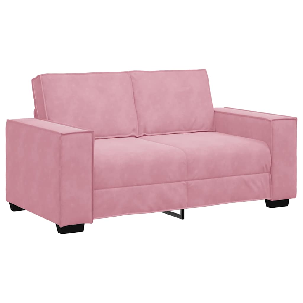 vidaXL Sofá de 2 plazas terciopelo rosa 160x78x84 cm