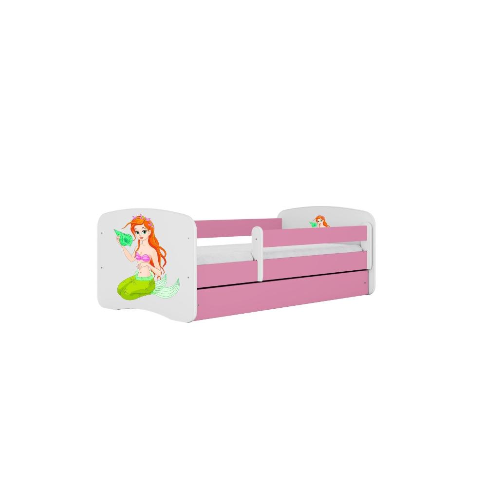 Cama 160 x 80 cm Kocot Kids com colchão BabyDreams Mermaid Pink