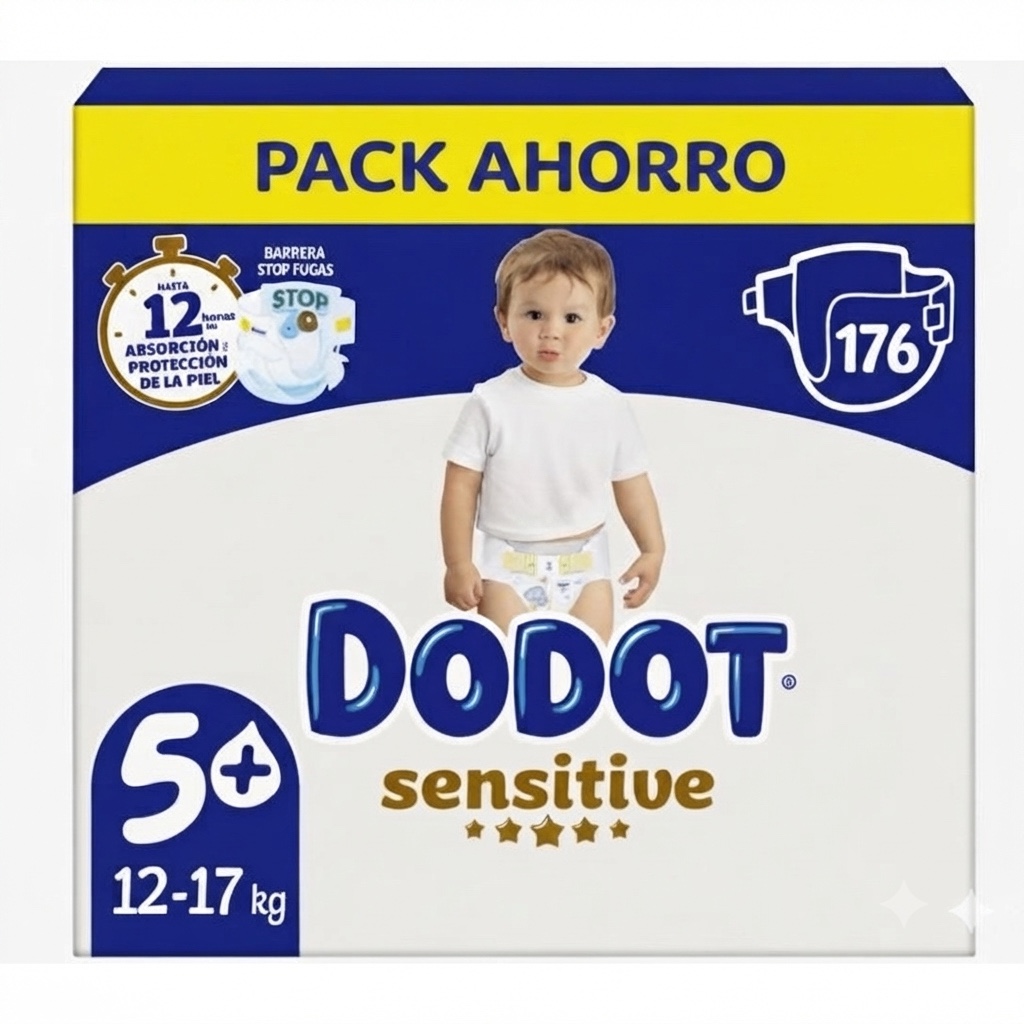 DODOT Pañales Sensitive Extra Talla 4+ y 5+