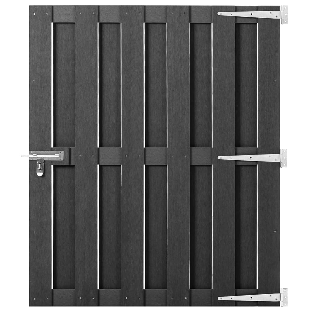 vidaXL Puerta de Jardín de WPC Gris Verja Entrada de Patio Terraza Cerca Dimensiones 100 x 60 cm,  100 x 80 cm,  100 x 100 cm y mas