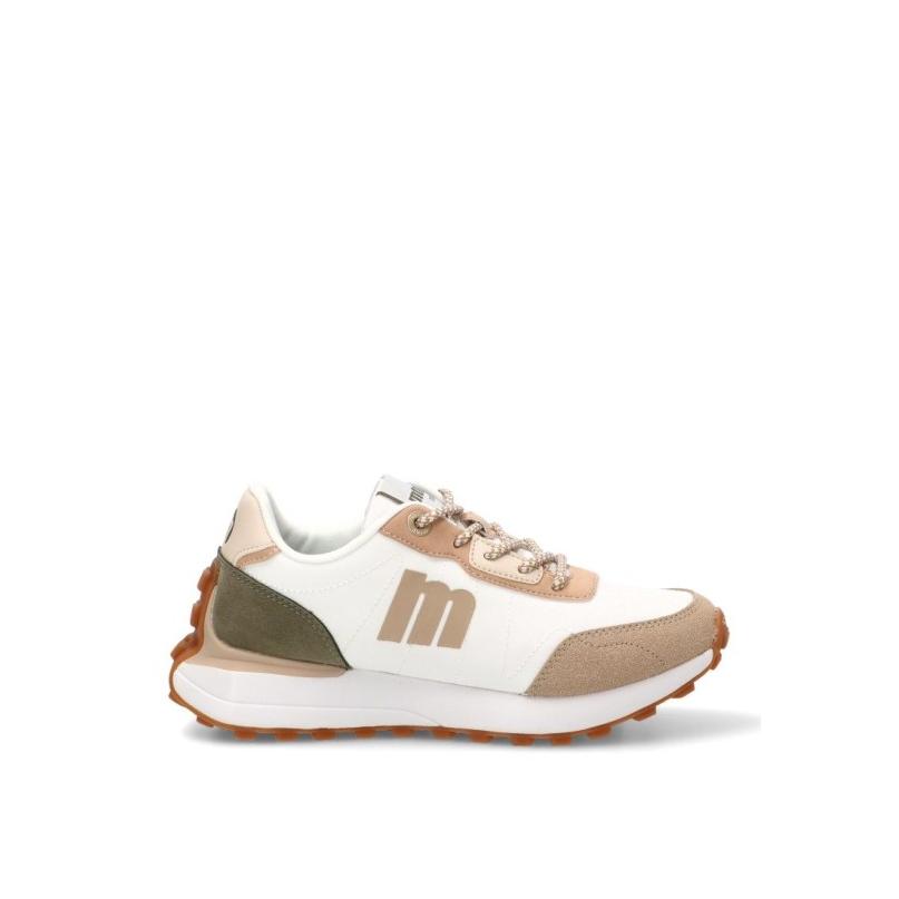 Zapatillas Casual Mustang - Mujer - Suela Plana - Modelo 60779 - Color Blanco