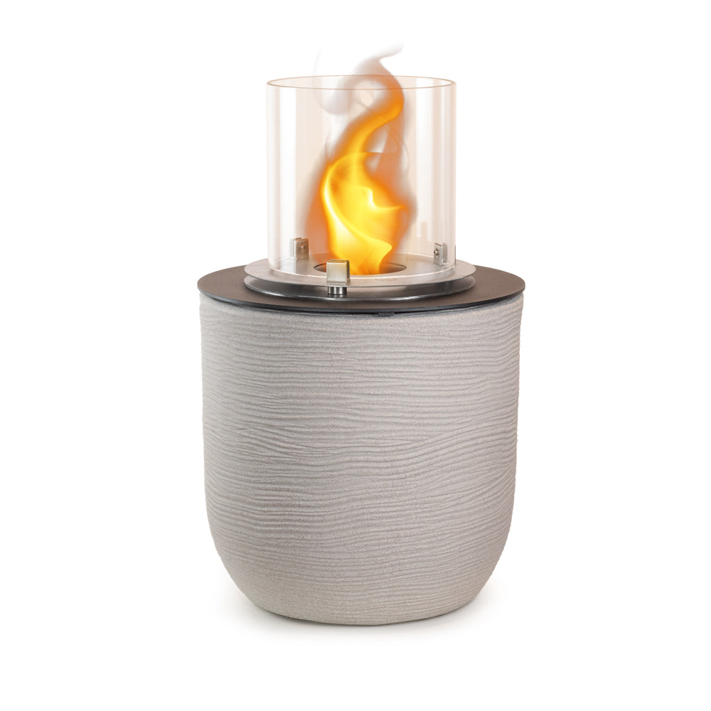 Chimenea de Bioetanol brasero de Jardín Para interior y exterior RAFFAELLO Beige cuerda D.35 X H55