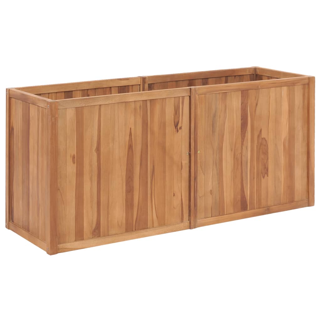 vidaXL Arriate de madera maciza de teca Dimensiones 30 x 30 x 30 cm,  40 x 40 x 40 cm,  50 x 50 x 50 cm y mas