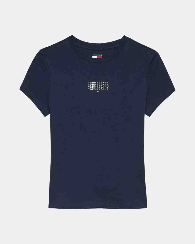 TOMMY HILFIGER DW0DW21841C1G Camisetas Manga corta Mujer Azul
