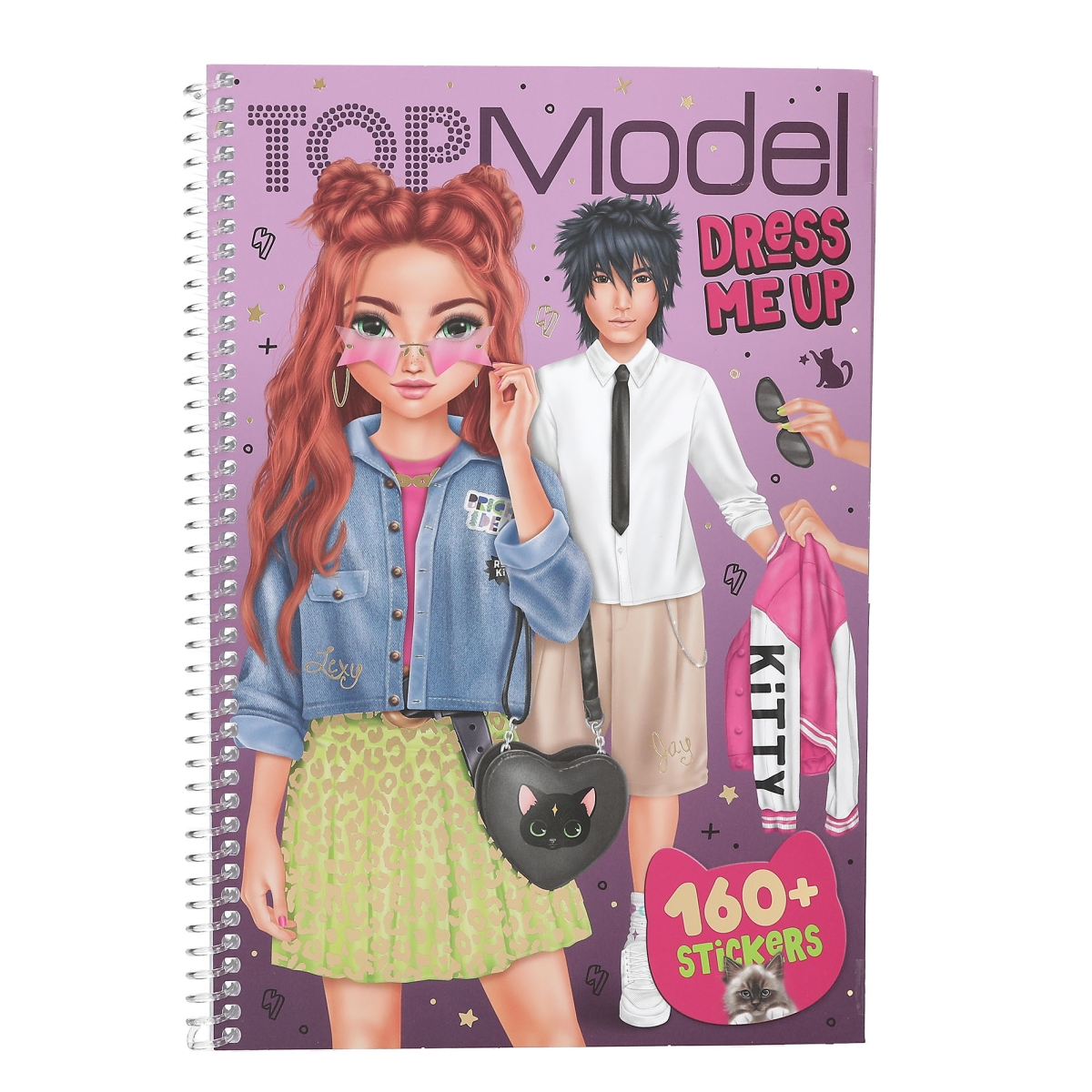 TOP MODEL - CUADERNO DE PEGATINAS GRANDE DRESS ME UP REBEL KITTY, 0013387, TIENDA CON LICENCIA OFICIAL