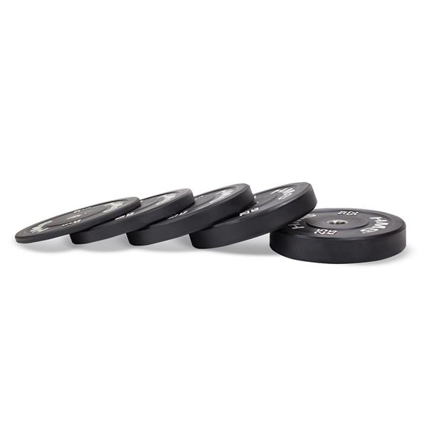 SET DISCOS BUMPER HI TEMP PROFESIONALES DE ACERO Y CAUCHO HMS BRP 100/150 KG