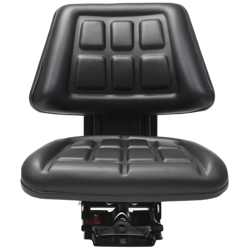 vidaXL Asiento de tractor con suspensión negro