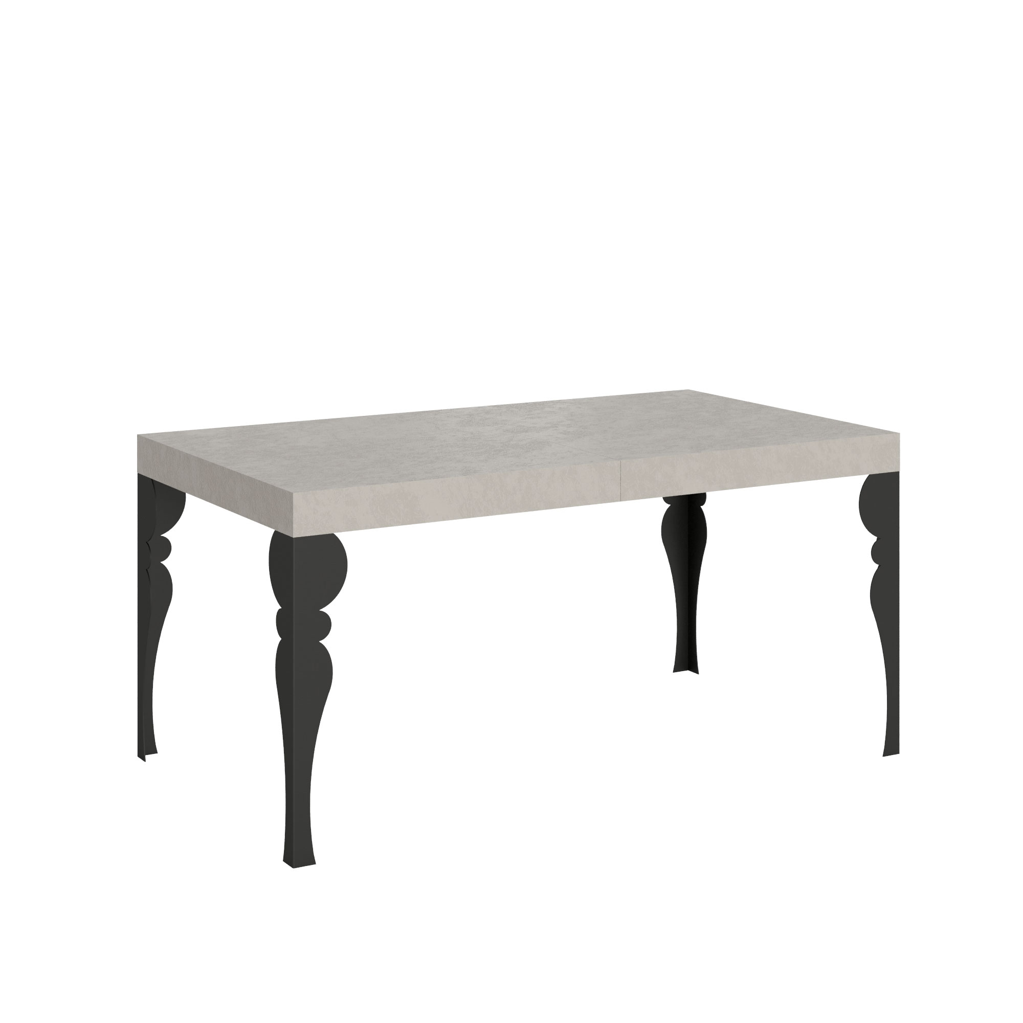 Mesa extensible Paxon Cashmere 160/420x90 cm con patas antracita - Itamoby