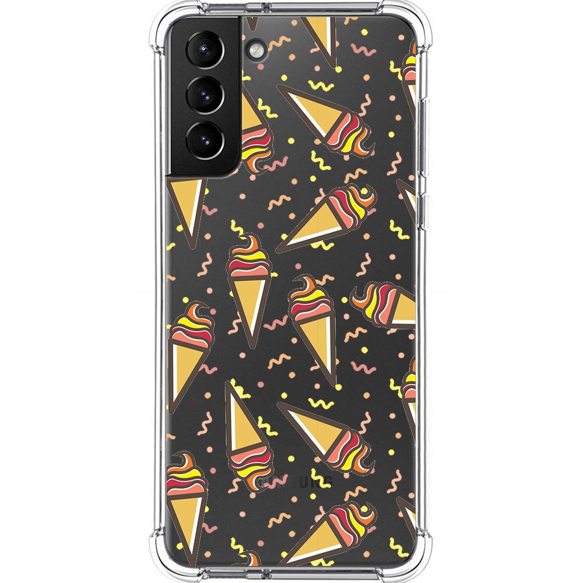 Tumundosmartphone Funda Silicona Antigolpes para Samsung Galaxy S21+ Plus 5G diseño Helados Dibujos