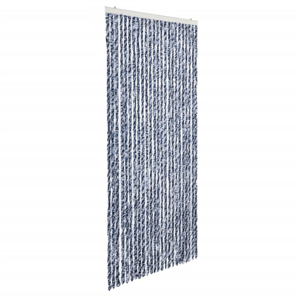 vidaXL Cortina antimoscas chenilla 100x220 cm Color dark brown and beige,  azul/blanco/plateado,  Beige y marrón y mas