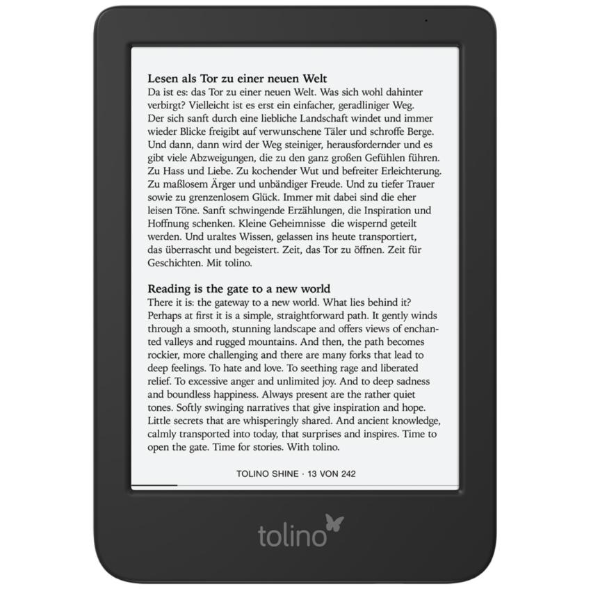 Tolino shine 5 e-book reader touch screen 16 gb wifi black