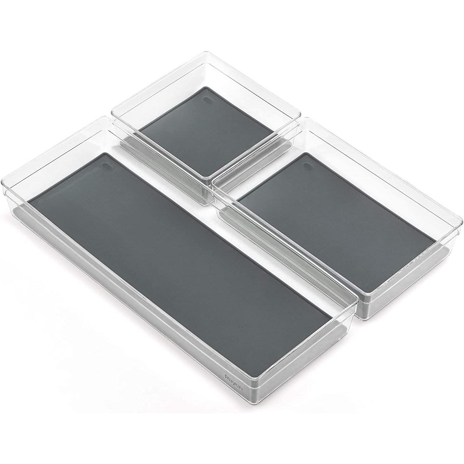 Rayen - Organizador de Cajones Rayen, Conjunto de 3 Bandejas Adaptables para Organizar Cajones en la Cocina