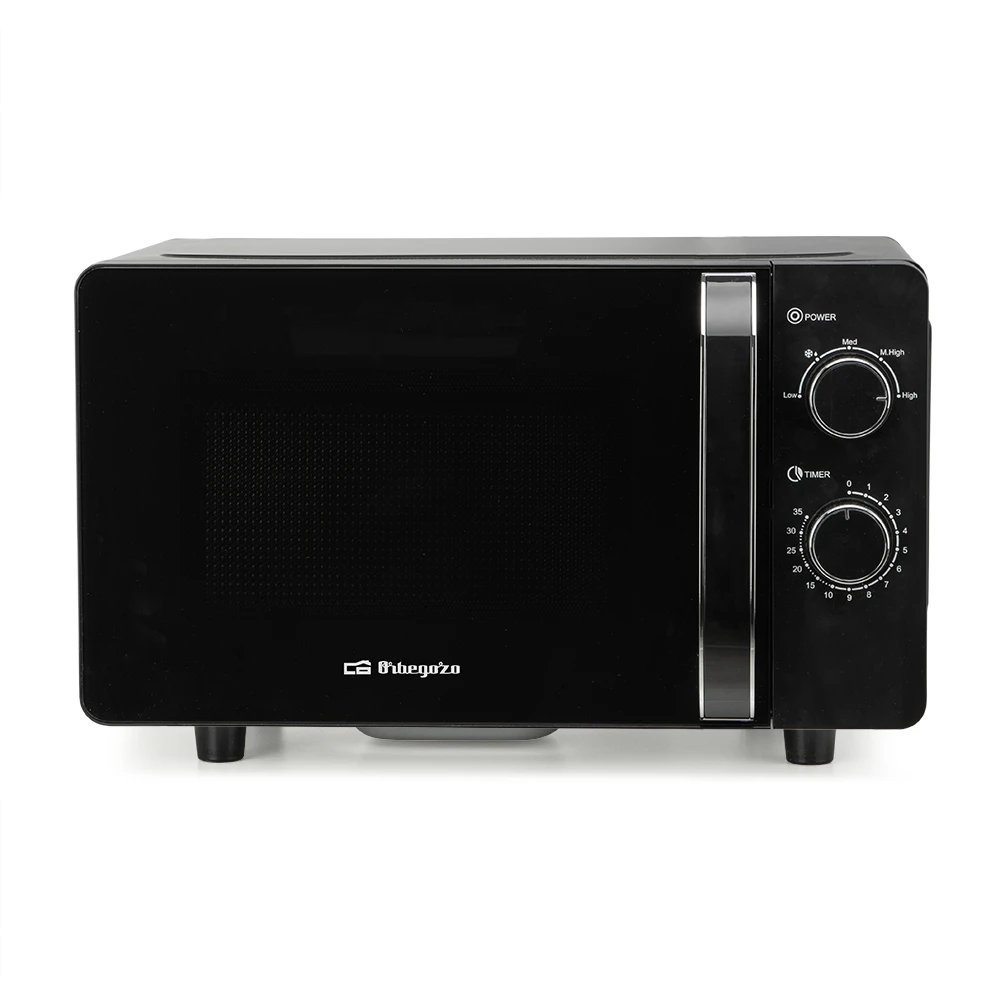 Microondas 20L 700W ORBEGOZO MI 2061 CE 20 L Hasta 800 W, 800–1000 W y >1000 W según modelo Negro