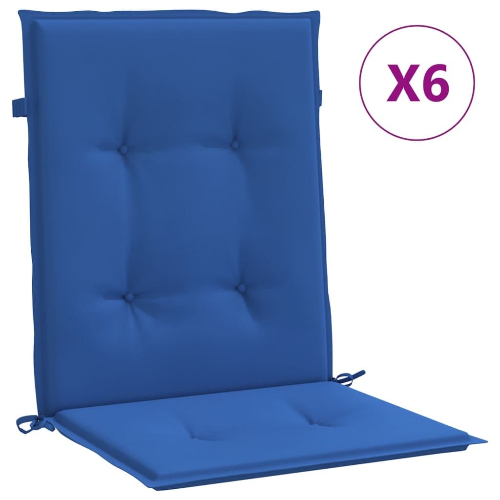 Vidaxl Cojín Silla Jardín Respaldo Bajo Pack 6 Uds Tela Oxford Antracita