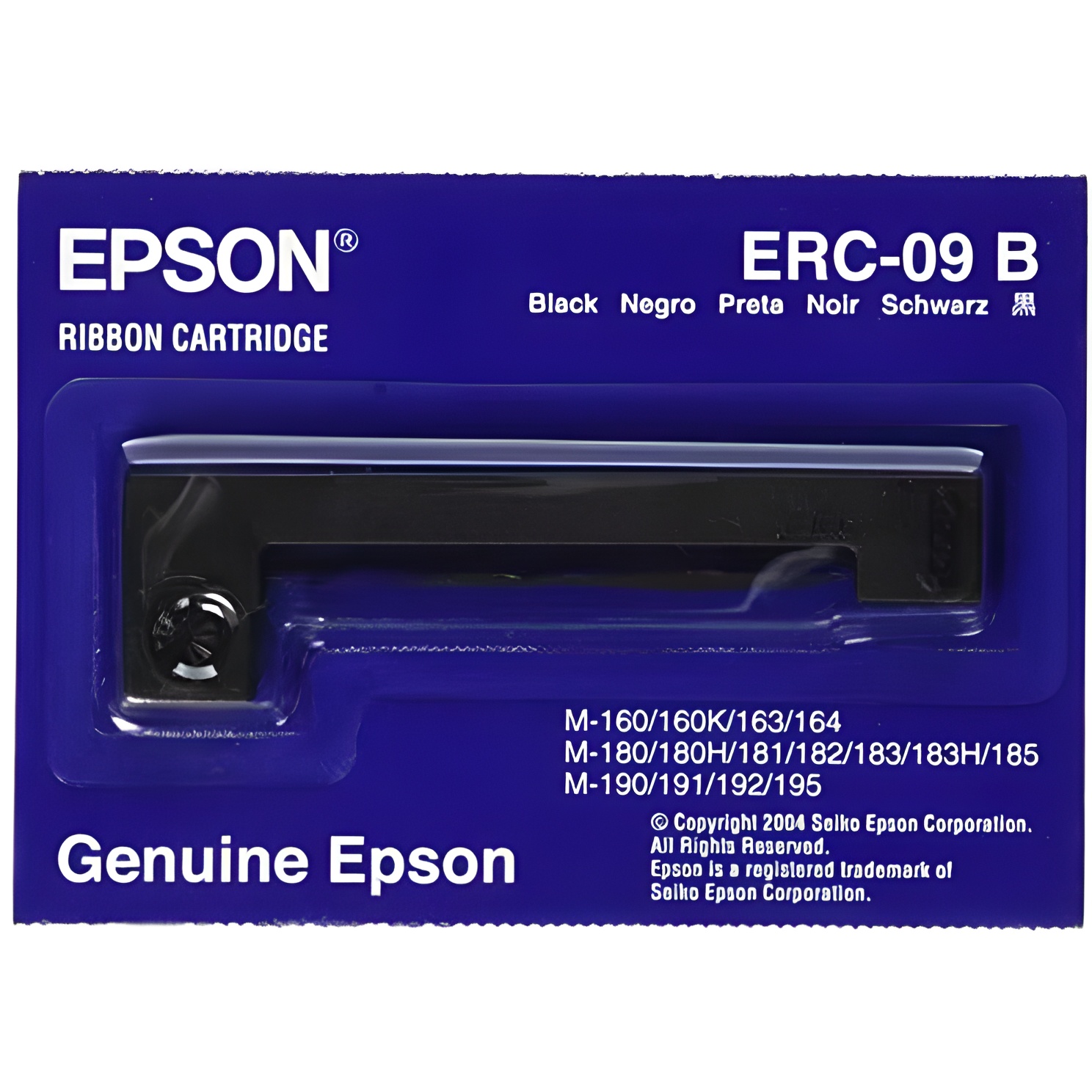 Epson cinta registradora negro erc-09b m/160/163/164/180/180h/181/182/183/185/190/191/192/195 hx/20