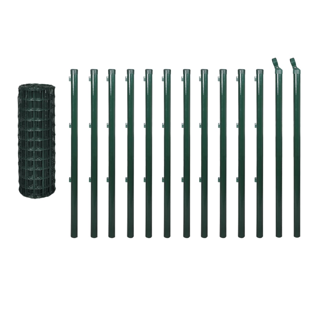 Valla Euro de Acero Verde 1.5m X 10m - Vidaxl