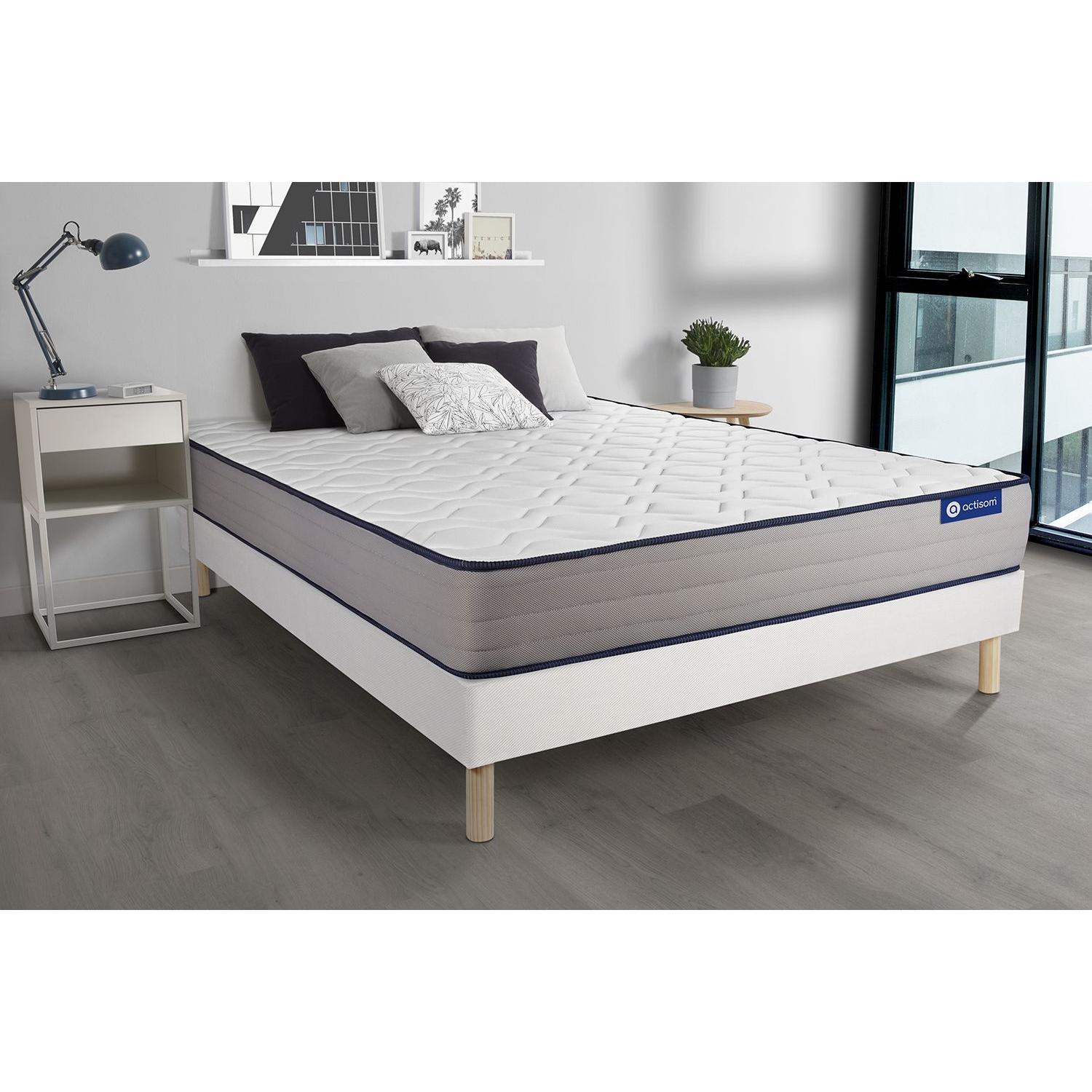 Pack colchón Actilatex form 120x190cm + Somier multiláminas, Látex y espuma viscoelástica, 5 zonas de confort