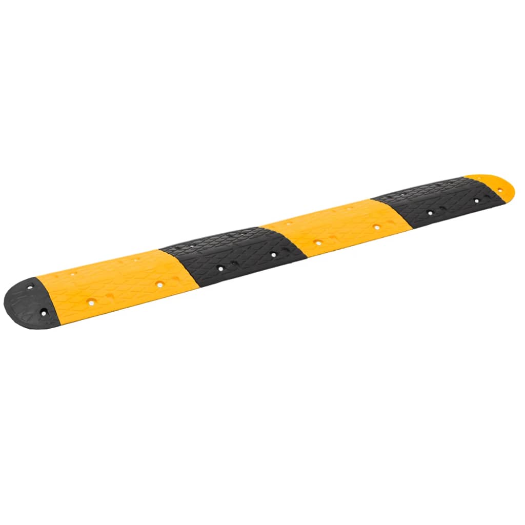 vidaXL Badén de Velocidad Resalto de Caucho Amarillo y Negro Dimensiones 129 x 32.5 x 4 cm,  226 x 32.5 x 4 cm,  323 x 32.5 x 4 cm y mas