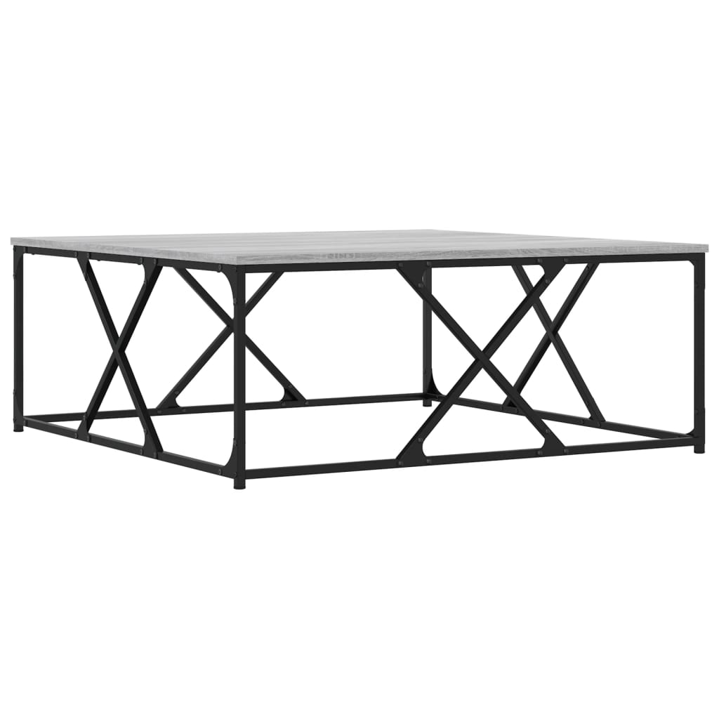 Vidaxl Mesa de Centro Madera de Ingeniería 100x100x40 Cm Roble Ahumado