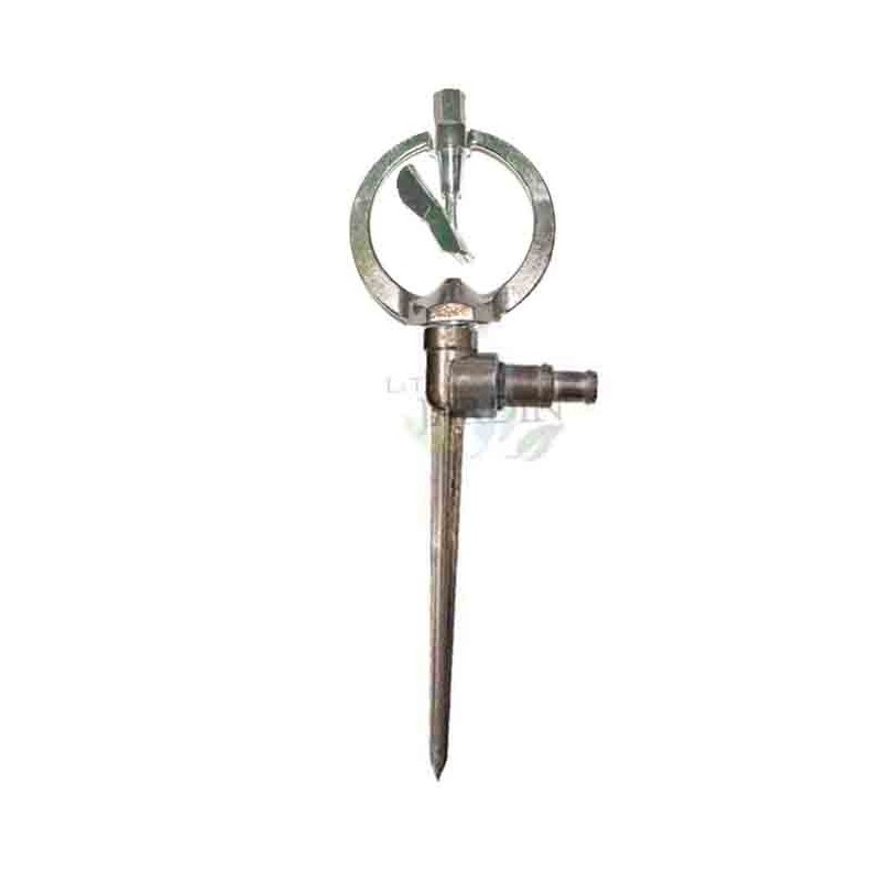 Suinga Aspersor de Riego Jardin 4-6 m 1/2" + Pincho Porta Aspersor Aluminio | Aspersor de Riego Cesped Profesional