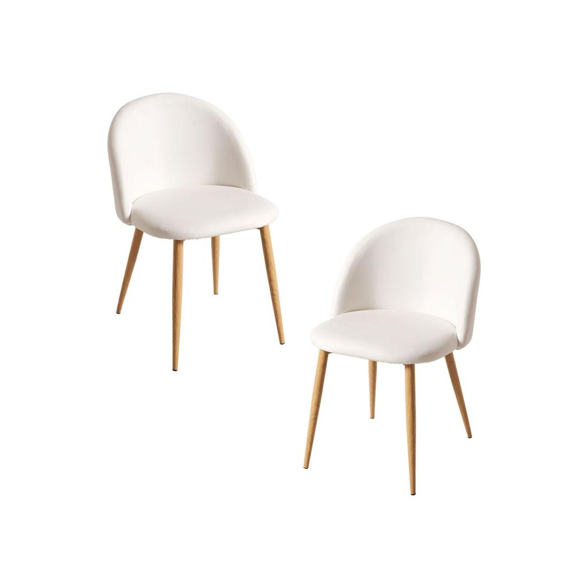 Regalos Miguel - Packs Sillas Comedor - Pack 2 Sillas Vint Polipiel - Blanco