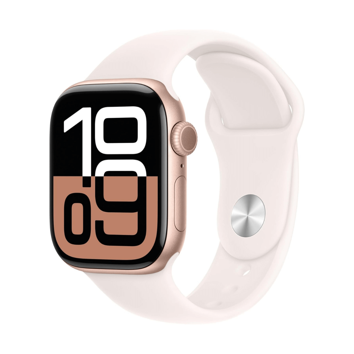 Apple Watch Series 10 GPS + Cellular 46mm Aluminio Oro Rosa y Correa deportiva Rosa (Light Blush) - Talla M/L