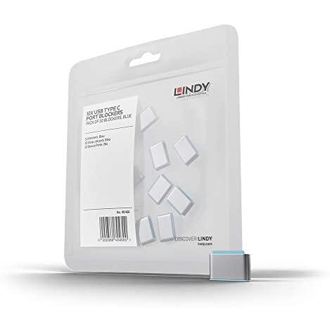 Bloqueo DE Puerto USB Tipo C LINDY Azul 10 Piezas