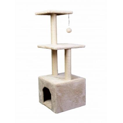 WUAPU RASCADOR GATO THREE BEIGE 37,5x37,5x100 cm