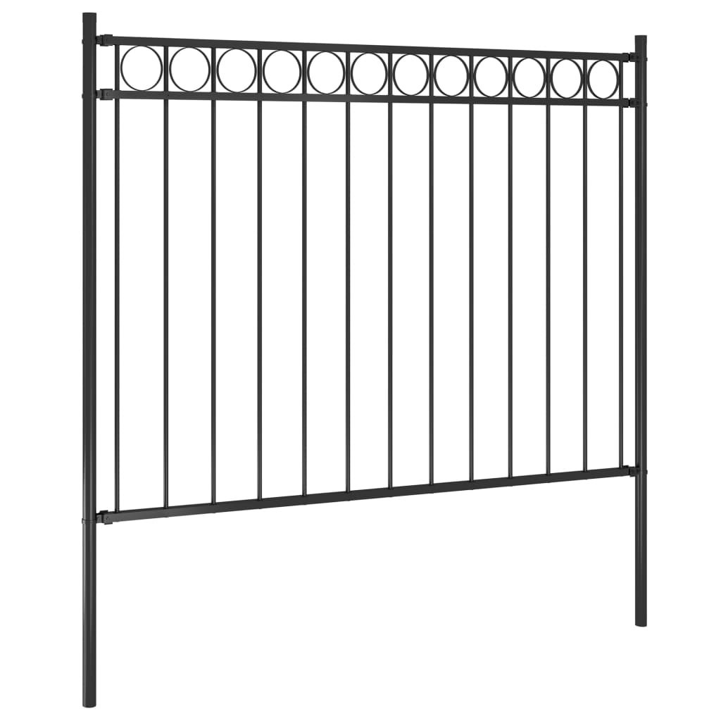 Valla de Jardín Acero Negro Vidaxl - Dimensiones 1.7 X 0.8 M