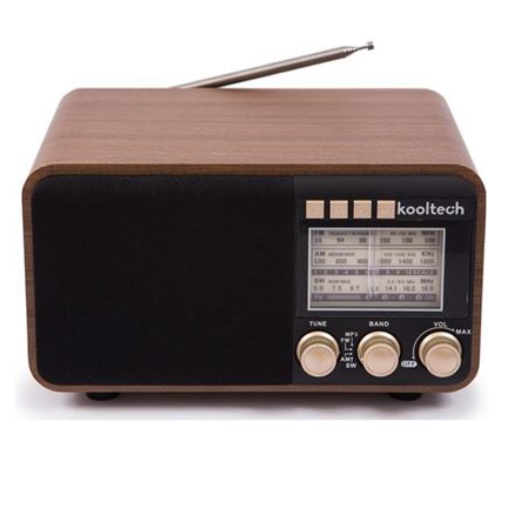 Radio FM Vintage HAEGER Retro Bluetooth - Batería 12H, AM/FM, USB