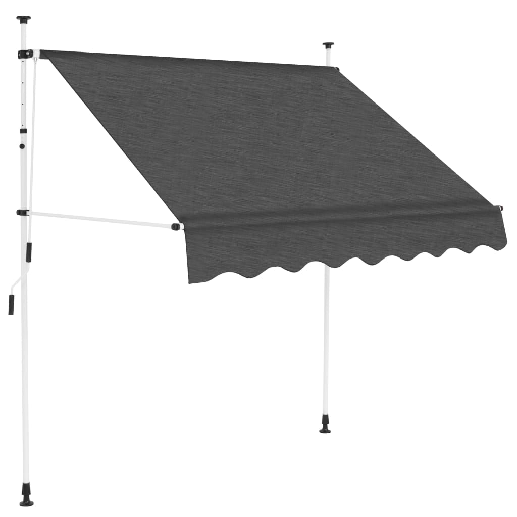 Vidaxl Toldo Retráctil Manual 200 Cm - Color Azul y Blanco