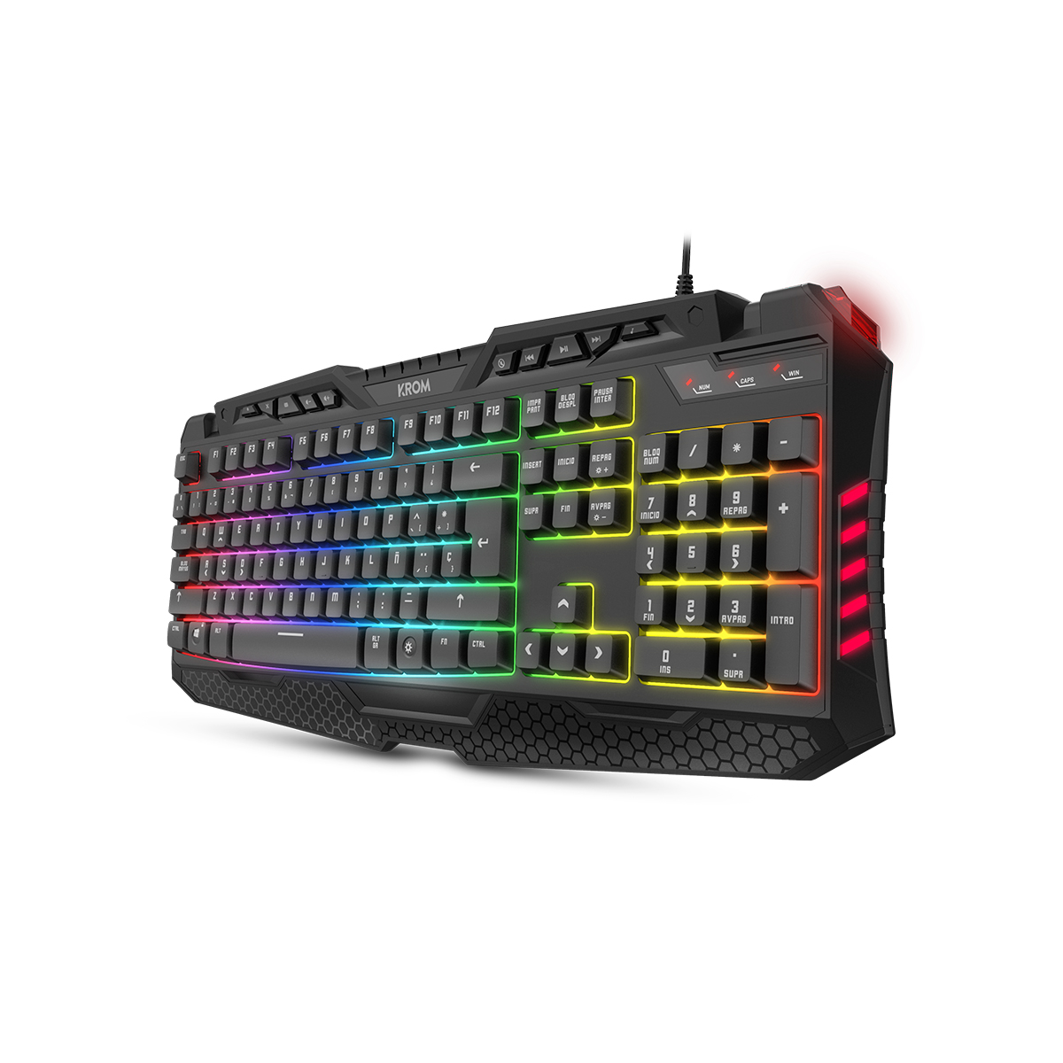 Ozone Gaming Teclado Mini Tactical -OZTACTICALFR- Mecanico sin Teclado  numerico, Bluetooth, Switches Outemu Red, Iluminacion LED RGB, Silencioso