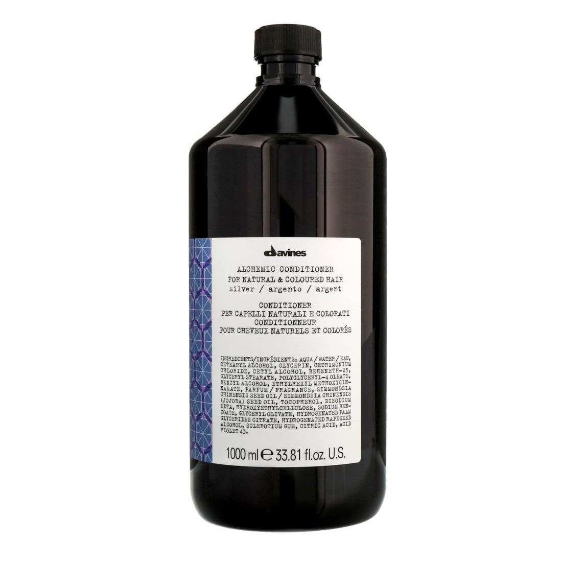 Davines Alchemic Conditioner Silver / Acondicionador matizador violeta para rubios fríos, platinos y canas.