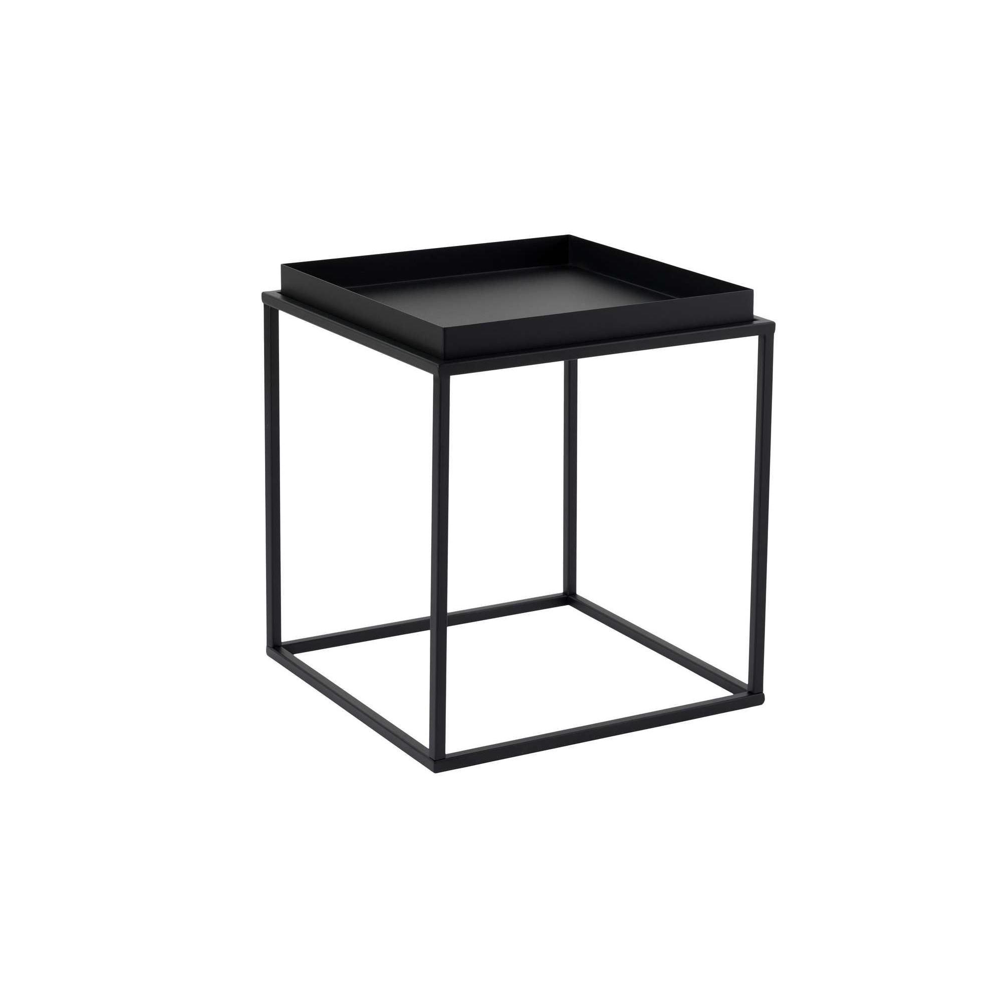 Habitat y Jardin - Mesa baja de metal "Koala" 45 x 45 x 52 cm - Negro