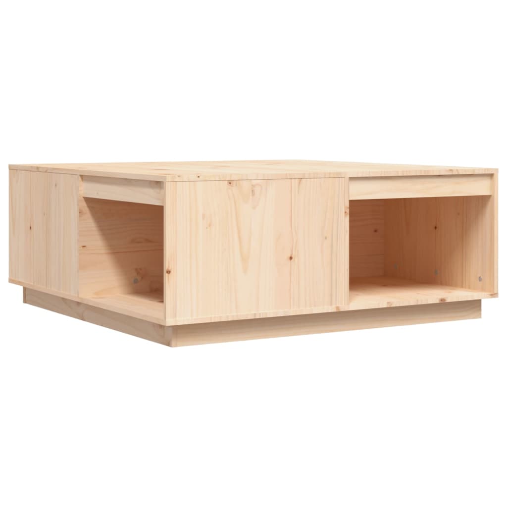 Vidaxl Mesa de Centro de Madera Maciza de Pino 100x101x40.5 Cm Natural