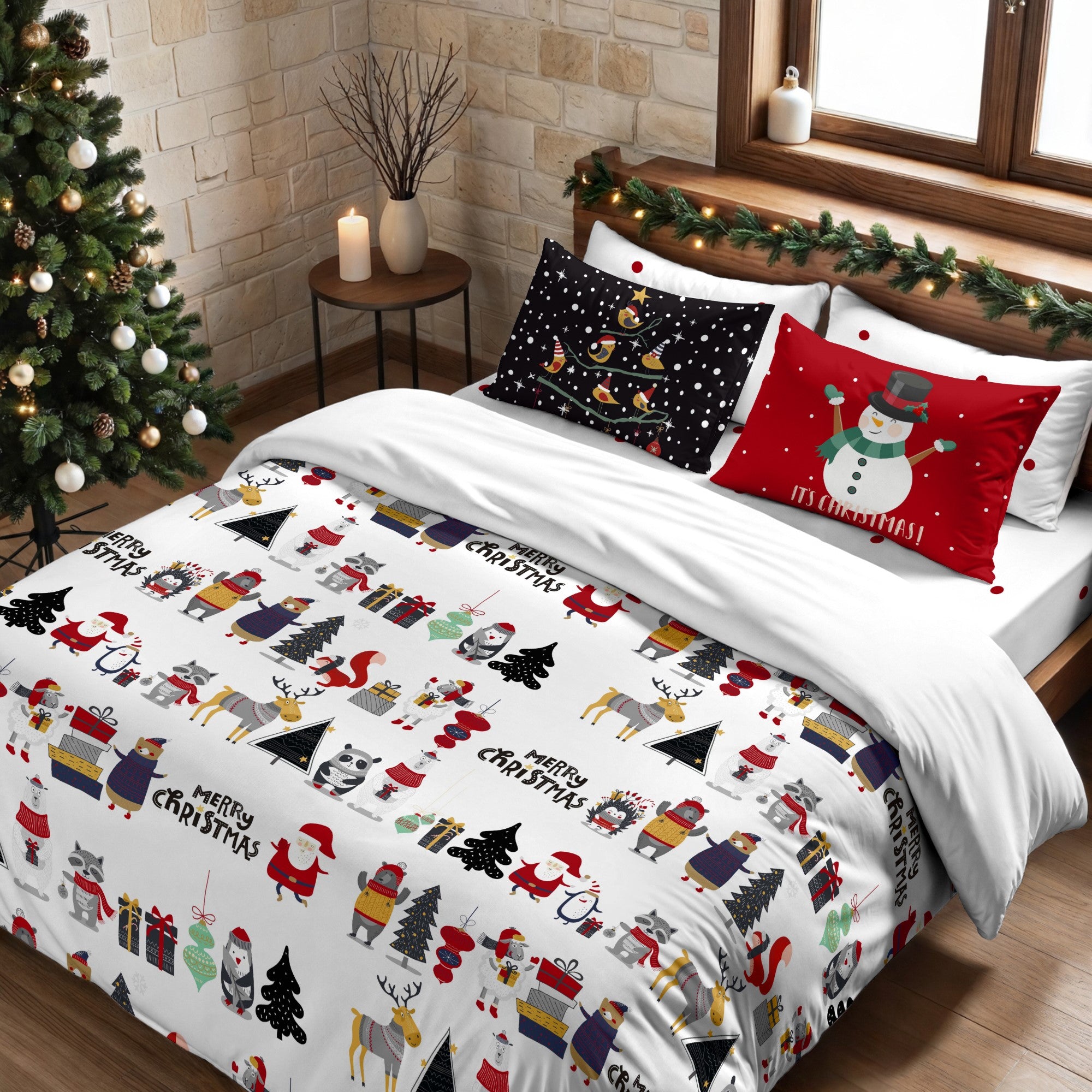 BL Belum | Funda nórdica Navidad 100% poliéster, Funda nórdica con Botones Laponia 17