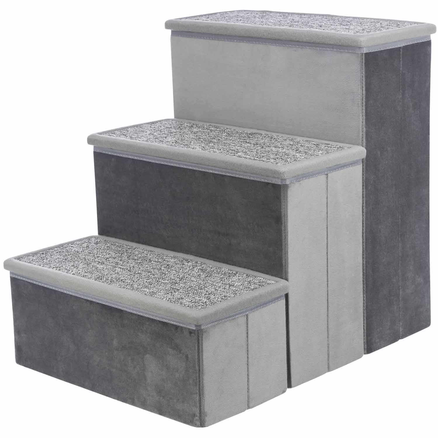 TRIXIE Escalera Gris | Escalera con espacio de almacenamiento, 34 × 45 × 50 cm, Gris