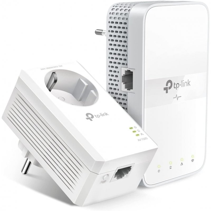 Tp-link tl-wpa7617 plc kit powerline electrical network av1000 wifi ac1200 with gigabit port