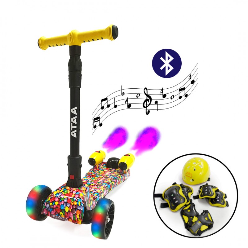 Ataa Cars Shuttle PREMIUM Patinete para Niños con Luces LED y Altavoz