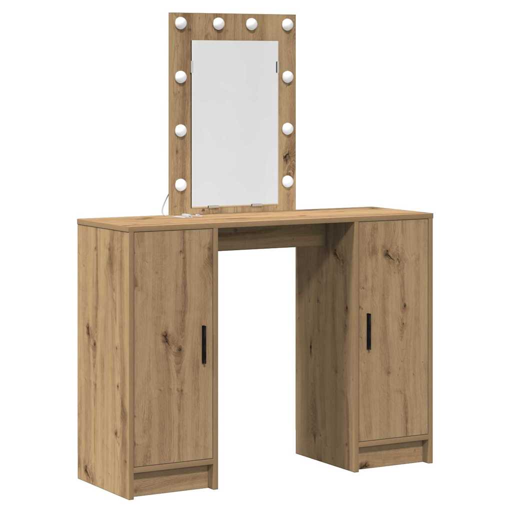 vidaXL Mesa Tocador Marrón 102 x 33 x 135 cm Madera de ingeniería