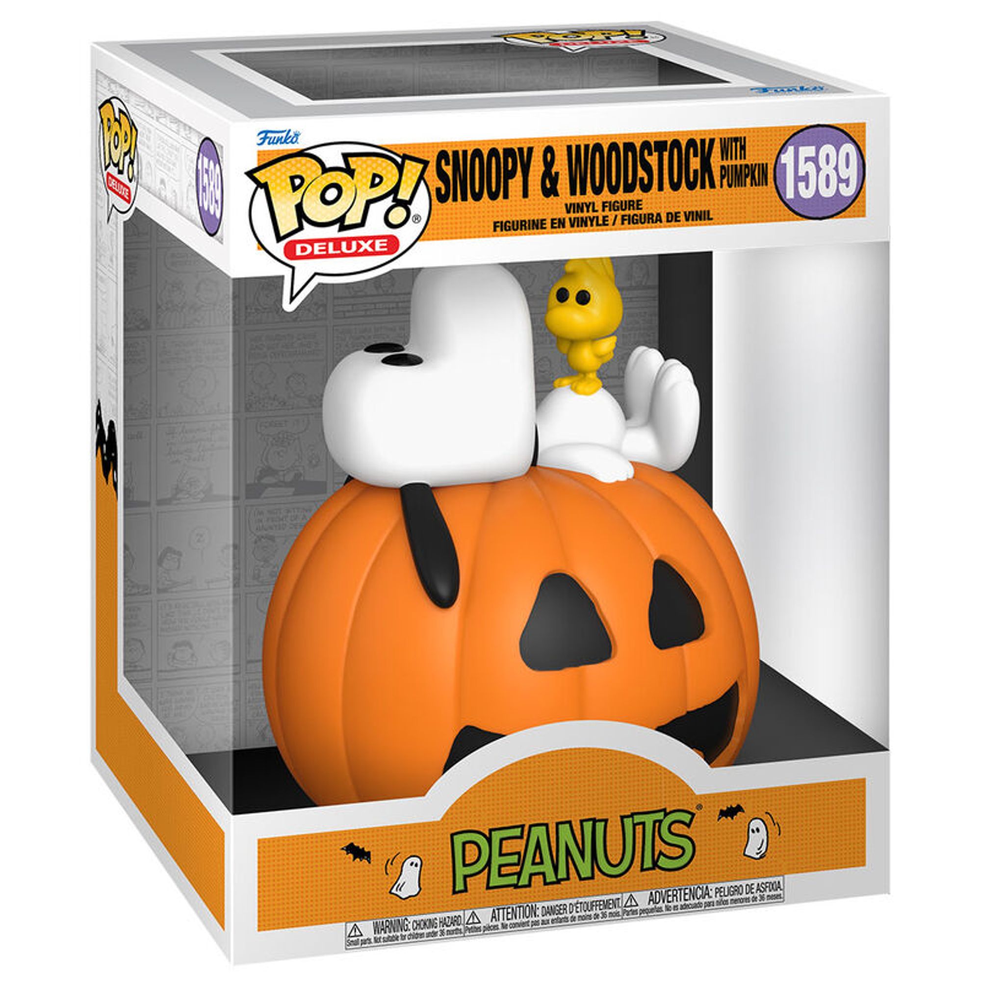 Figura de Colección Snoopy y Woodstock con Calabaza Peanuts para Fans, Mini Figura Decorativa, Detalle Halloween en Vinilo, Ideal para Regalo o Exhibición