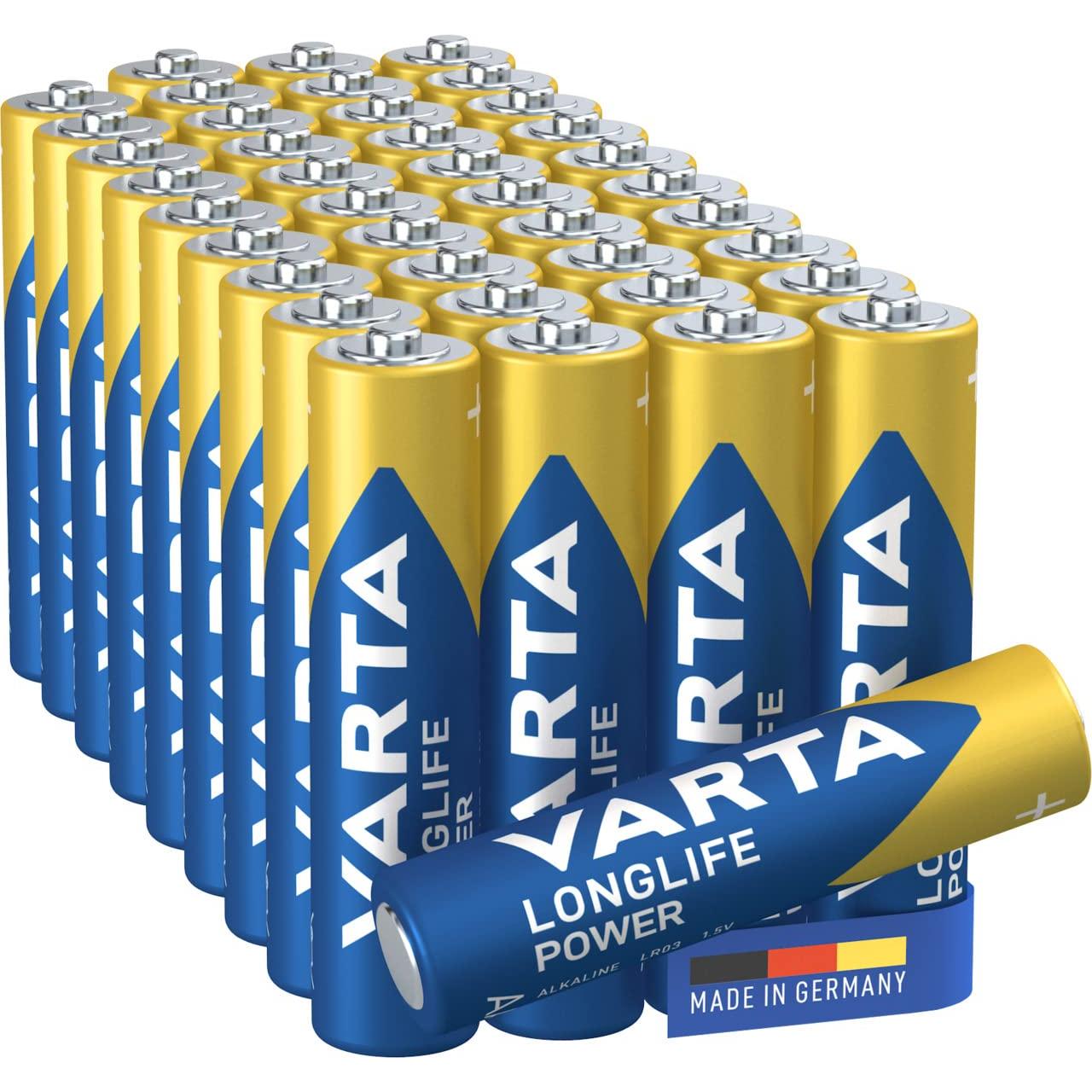 VARTA Longlife Power - Pilas Alcalinas AAA / LR03 / Micro, Pack x40