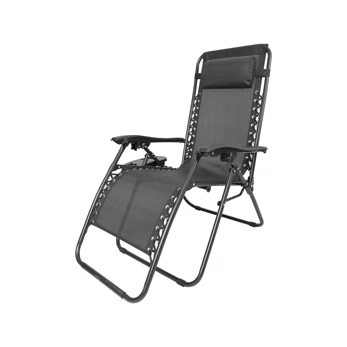 Habitat y Jardin - Silla de jardín relajante Sintra Zero Gravity - Negra