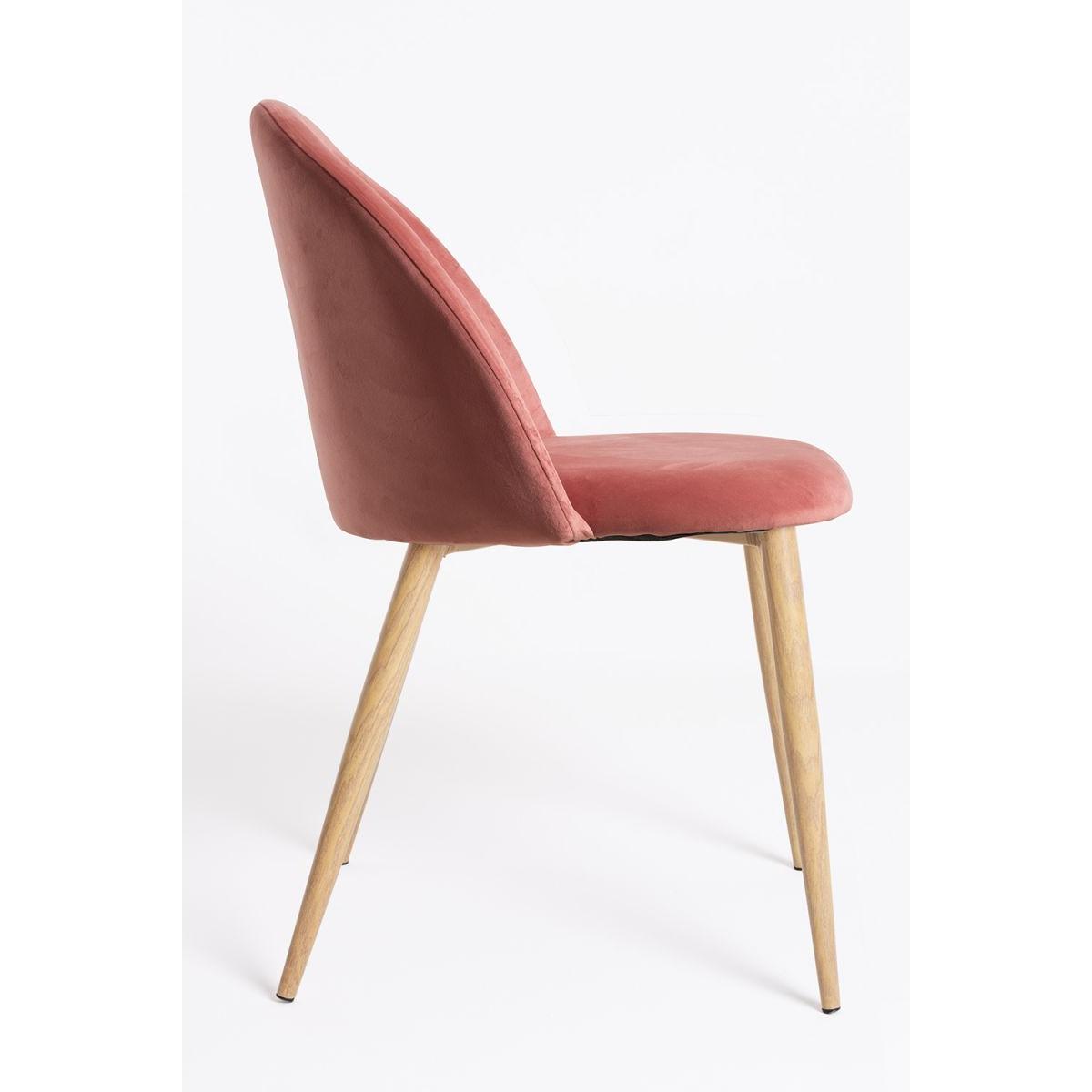 Regalos Miguel - Packs Sillas Comedor - Pack 4 Sillas Vint Terciopelo - Rosa