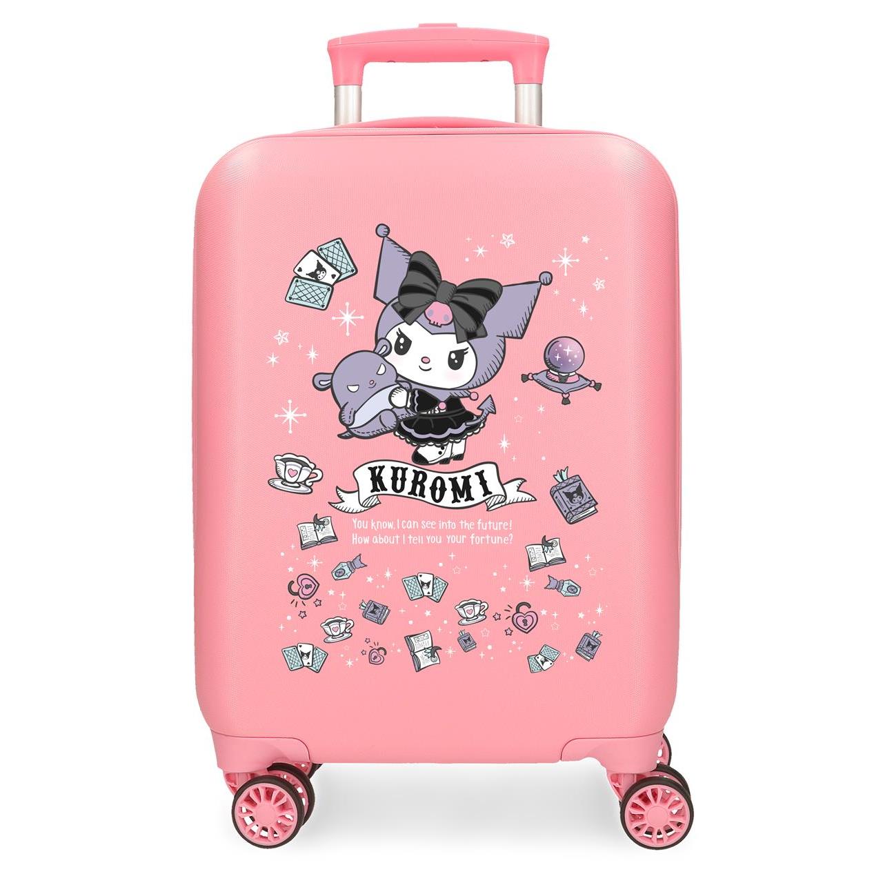 Maleta de cabina Sanrio Kuromi Fortune telling rosa 50x33x20cm