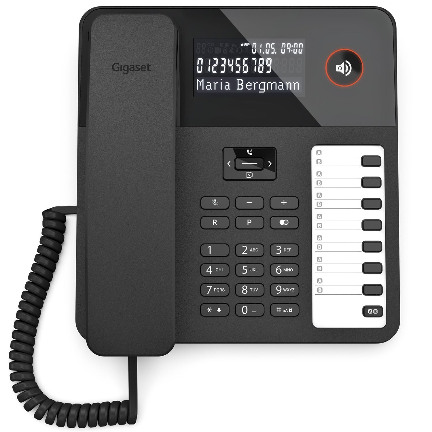 Gigaset DESK 600 Teléfono analógico Identificador de llamadas Negro