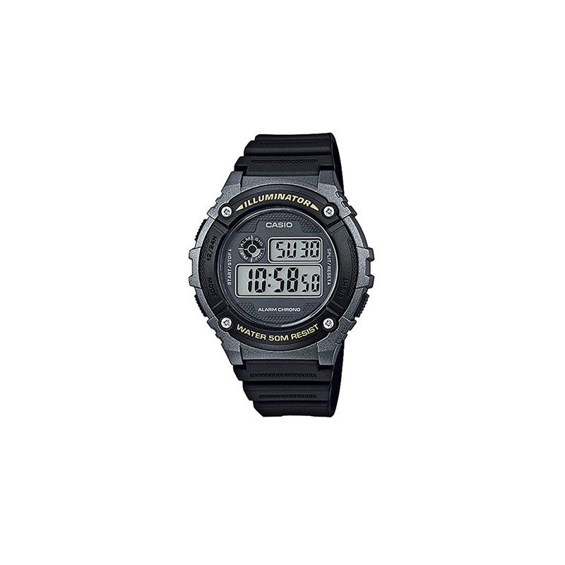 Reloj Casio digital W-216H-1BV sumergible 50 metros con luz led W216H1BV