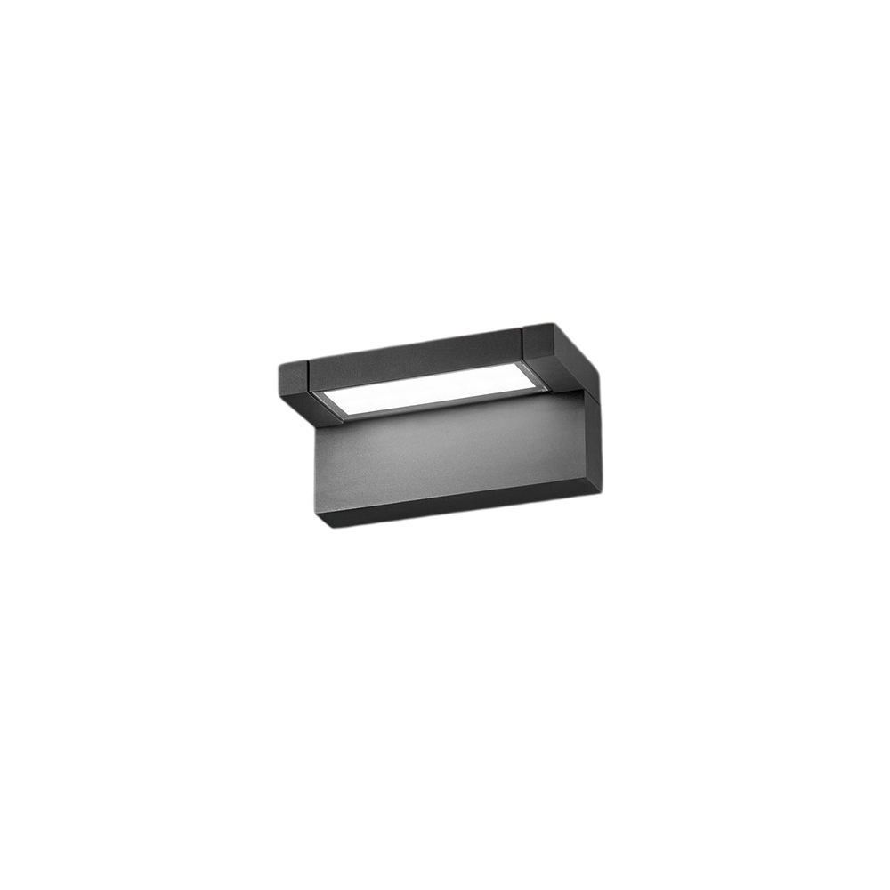 Aplique LED de pared de 36 W, temperatura de color de 3000 K a 4000 K, ángulo de inclinación de 340°, 2900 lm, IP65, 36 cm, antracita - Perenz